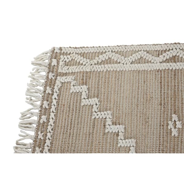 Matta Home ESPRIT Vit Naturell Boho 160 x 230 x 1 cm