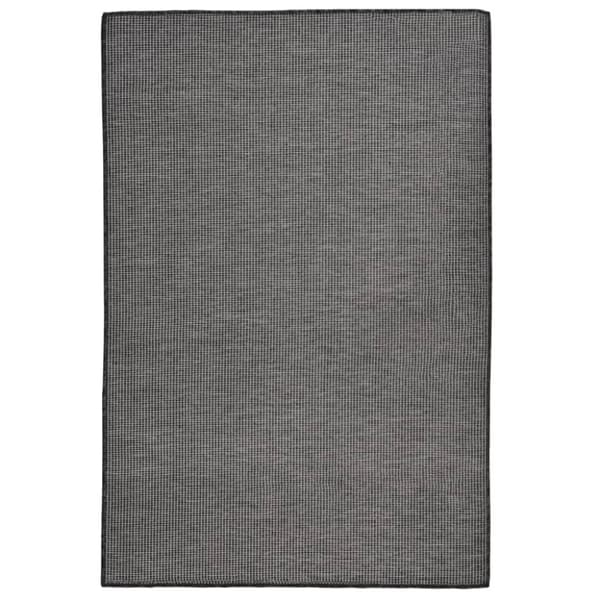 Utomhusmatta plattvävd 120x170 cm grå