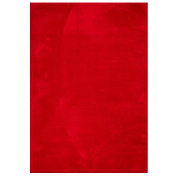 Mjuk matta HUARTE med kort lugg tvättbar röd 160x230 cm