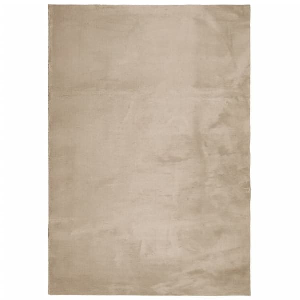 Mjuk matta HUARTE med kort lugg tvättbar sandbeige 140x200 cm
