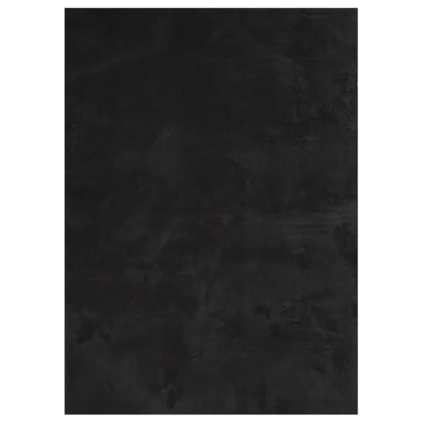 Mjuk matta HUARTE med kort lugg tvättbar svart 140x200 cm