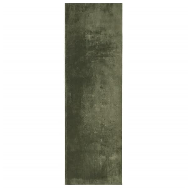 Mjuk matta HUARTE med kort lugg tvättbar skogsgrön 80x250 cm