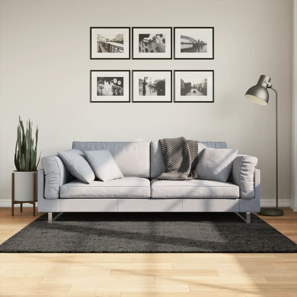 Matta ISTAN långluggad glansig antracit 120x170 cm