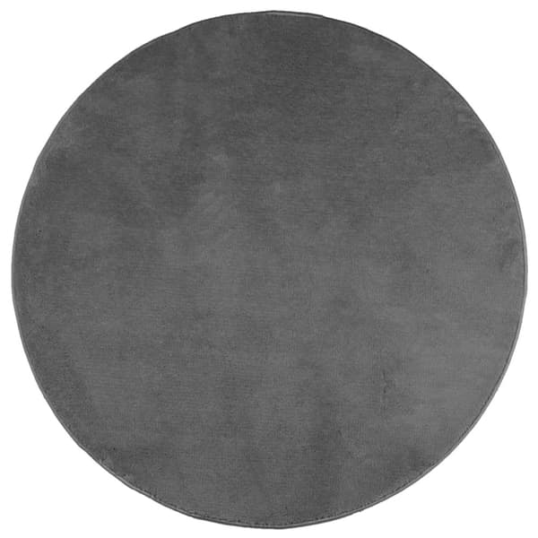 Matta OVIEDO kort lugg antracit Ø 120 cm