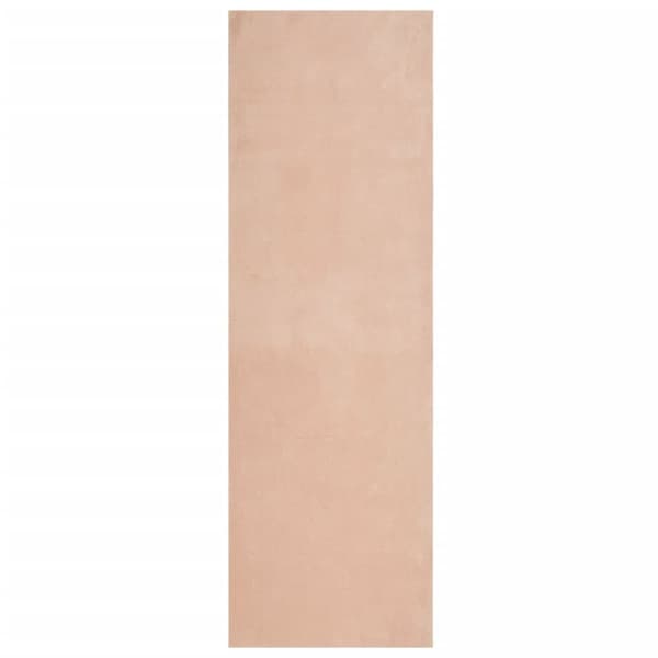 Mjuk matta HUARTE med kort lugg tvättbar rosa 80x250 cm