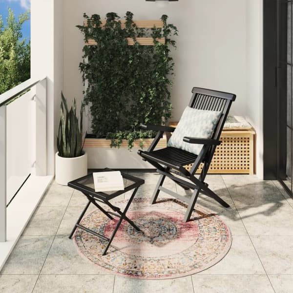 Golvmatta ARBIZU inomhus/utomhus vintage design Ø 120 cm