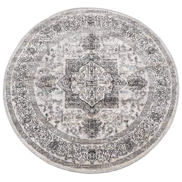 Golvmatta ARBIZU inomhus/utomhus vintage design Ø 120 cm