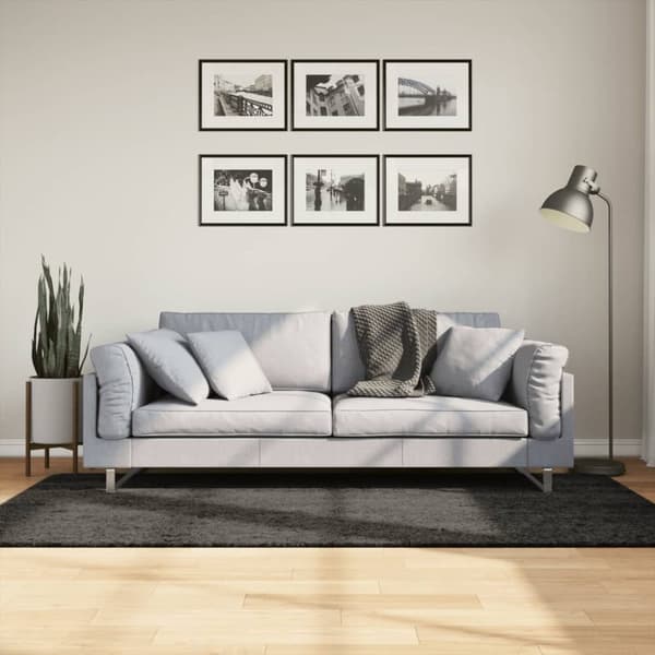 Matta ISTAN långluggad glansig antracit 100x200 cm