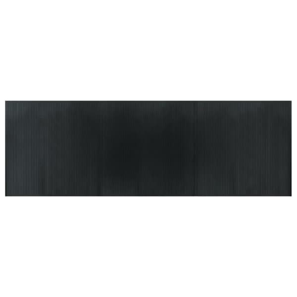 Matta rektangulär grå 100x300 cm bambu