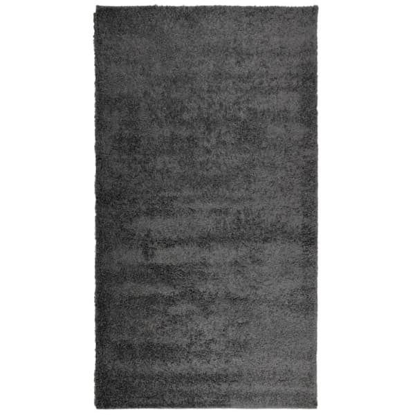 Ryamatta PAMPLONA lång lugg modern antracit 60x110 cm