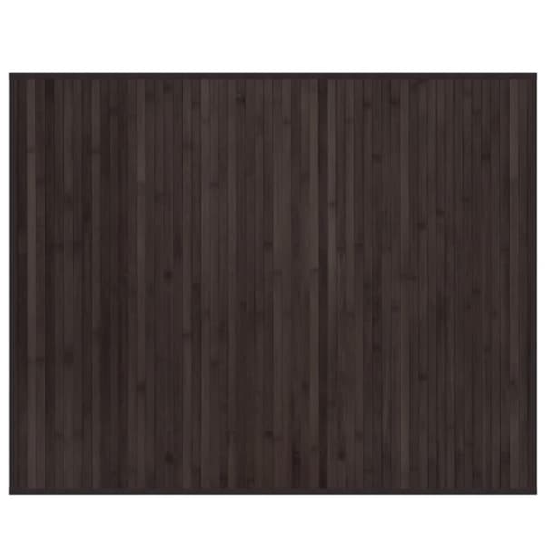Matta rektangulär mörkbrun 80x100 cm bambu