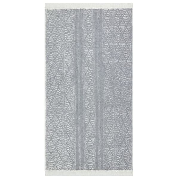 Matta ljusgrå 120x180 cm bomull