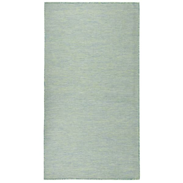 Utomhusmatta plattvävd 80x150 cm turkos
