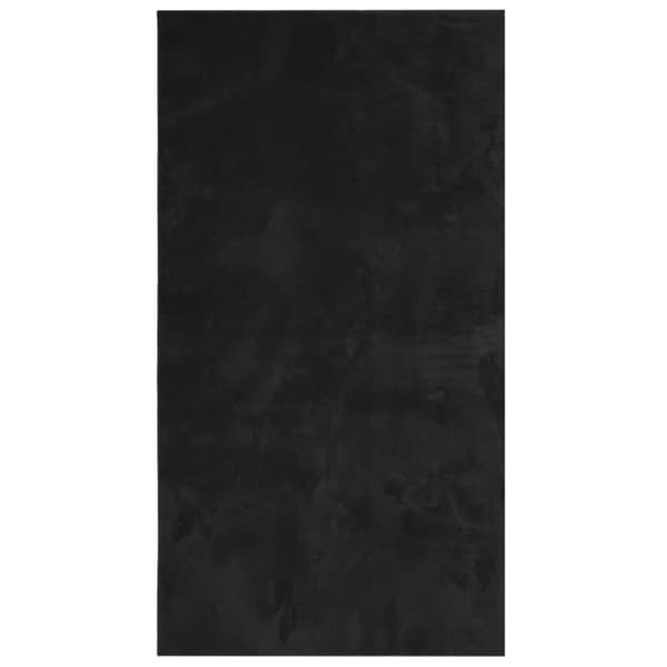 Mjuk matta HUARTE med kort lugg tvättbar svart 60x110 cm