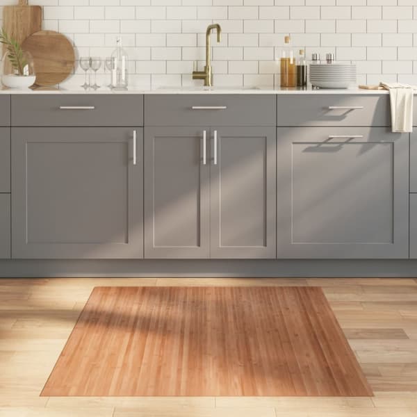 Matta rektangulär naturlig 100x100 cm bambu