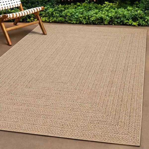 Matta ZIZUR 200x200 cm jutelook inomhus och utomhus