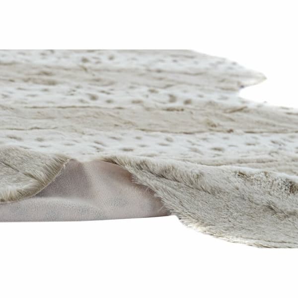Matta DKD Home Decor 160 x 150 x 2 cm Beige Polyester Med hår