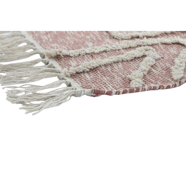 Matta DKD Home Decor Rosa Terrakota n Vit Frans Urban (120 x 180 x 1 cm)