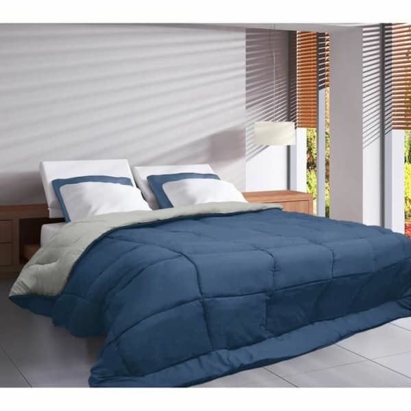 Täcke Calgary Blå Grå 400 g /m² 220 x 240 cm 100 % polyester