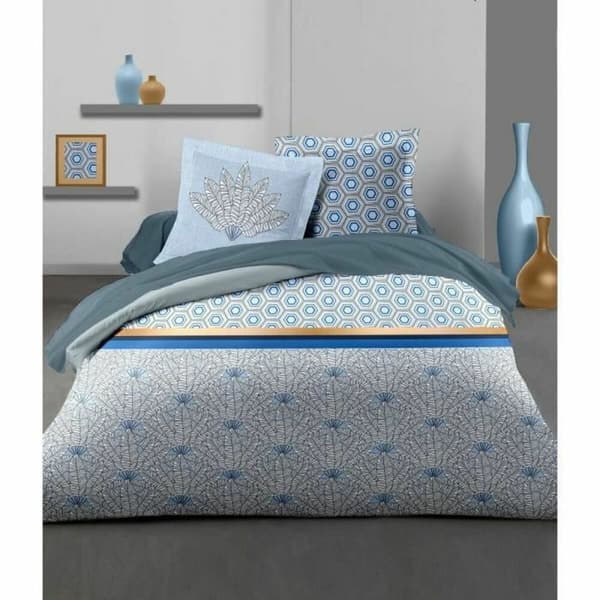 Täckslagsset HOME LINGE PASSION Dubbelsäng 220 x 240 cm Blå