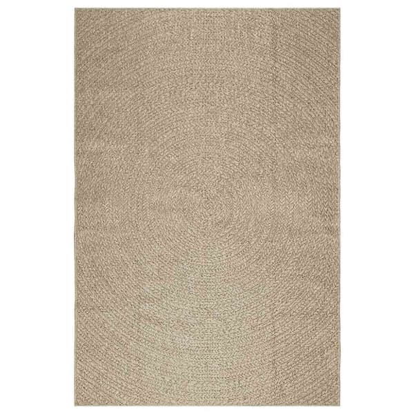 Matta ZIZUR beige 160x230 cm jutelook inomhus och utomhus