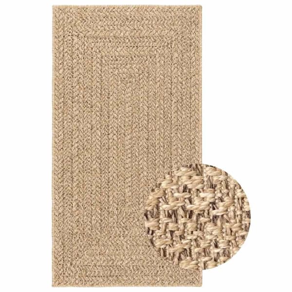 Matta ZIZUR beige 80x150 cm jutelook inomhus och utomhus
