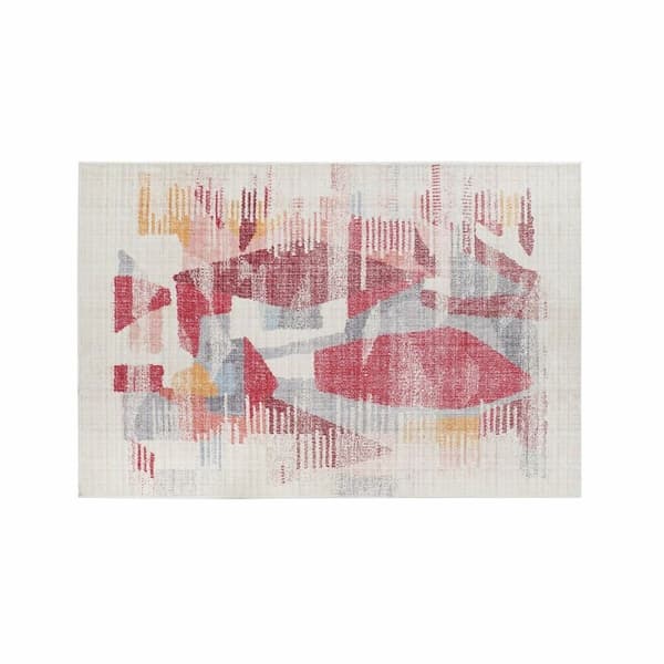 Tæppe DKD Home Decor Abstrakt Multifarvet (122 x 180 x 0,7 cm)