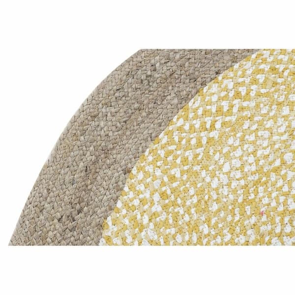 Tæppe DKD Home Decor Brun Hvid Gul (148 x 148 x 1 cm)