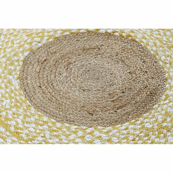 Tæppe DKD Home Decor Brun Hvid Gul (148 x 148 x 1 cm)