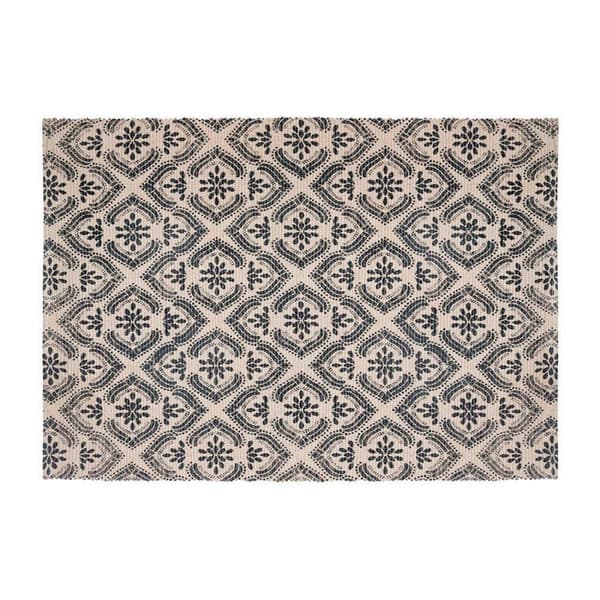 Tæppe Atmosphera Sort Beige Bomuld Multifarvet 60 x 90 cm