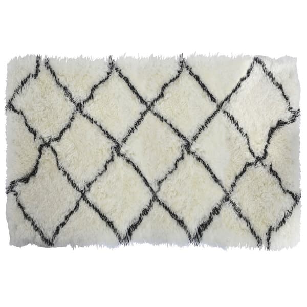 Tæppe DKD Home Decor 160 x 230 x 5 cm Polyester Hvid Romber
