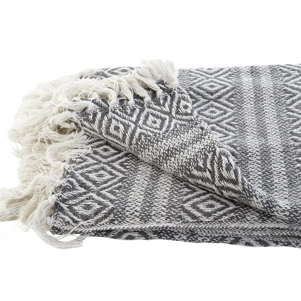 Colchas DKD Home Decor Grå 130 x 170 x 1 cm