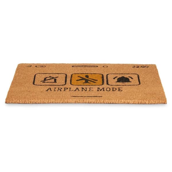 Dørmåtte Airplane Mode Gul Natur 60 x 1 x 40 cm (12 enheder)