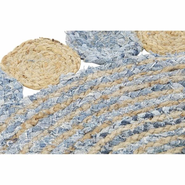 Matto DKD Home Decor Sininen Monivärinen Intialainen mies (200 x 200 x 1 cm)