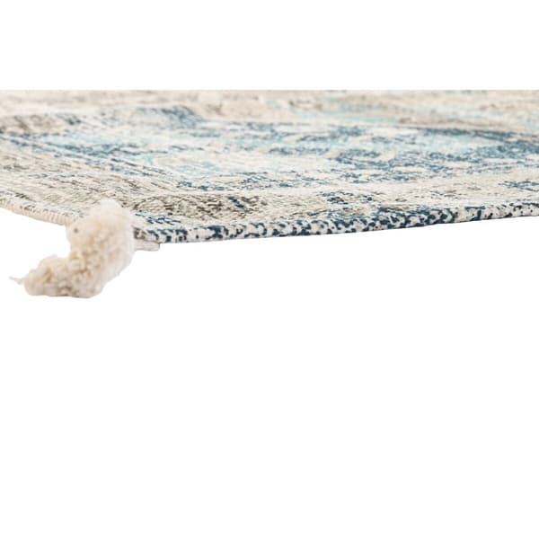 Matto DKD Home Decor Vanhahtava viimeistely Sininen Puuvilla Arabi (120 x 180 x 1 cm)