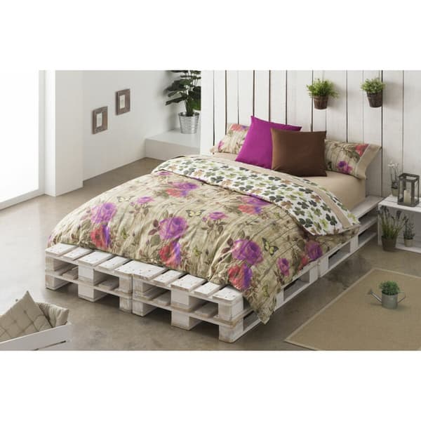 Pussilakanasetti Lois VINTAGE Ruskea Sänky 90 150 x 230 cm 3 Kappaletta