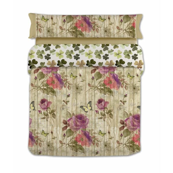 Pussilakanasetti Lois VINTAGE Ruskea Sänky 90 150 x 230 cm 3 Kappaletta