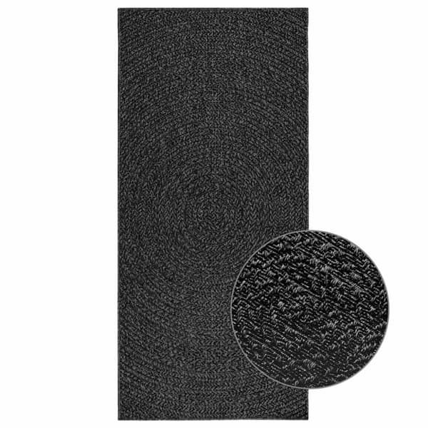 vidaXL Teppe ZIZUR antrasitt 100x200cm juteutseende innendørs&utendørs