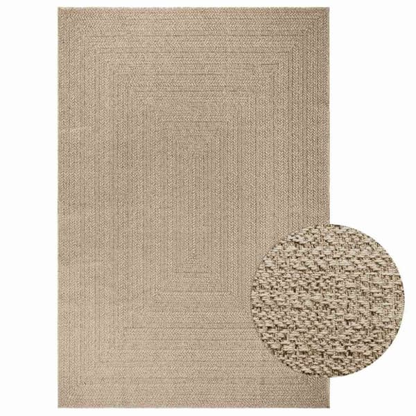 vidaXL Teppe ZIZUR beige 200x290cm jute-utseende innendørs og utendørs