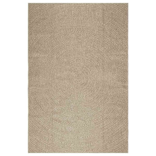 vidaXL gulvtæppe ZIZUR beige 160x230cm jute-look indendørs og udendørs