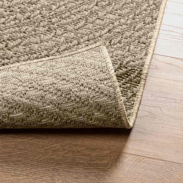 vidaXL gulvtæppe ZIZUR beige 120x170cm jute-look indendørs og udendørs