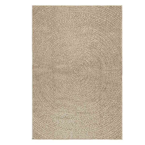 vidaXL gulvtæppe ZIZUR beige 120x170cm jute-look indendørs og udendørs