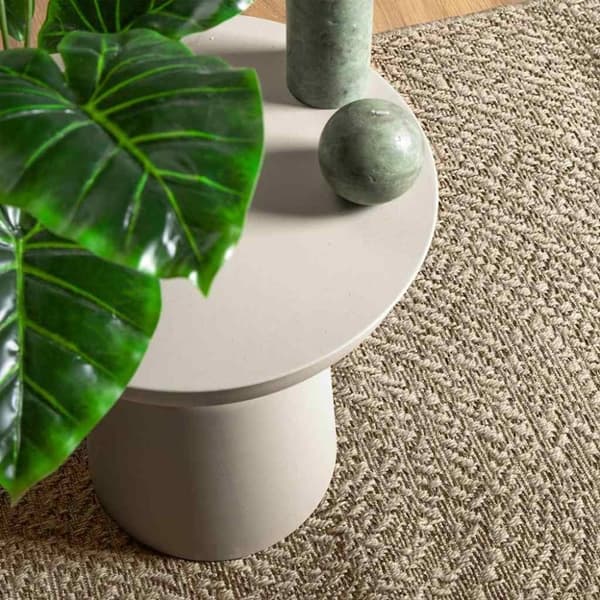 vidaXL gulvtæppe ZIZUR beige 140x200cm jute-look indendørs og udendørs