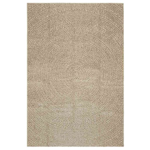 vidaXL gulvtæppe ZIZUR beige 140x200cm jute-look indendørs og udendørs