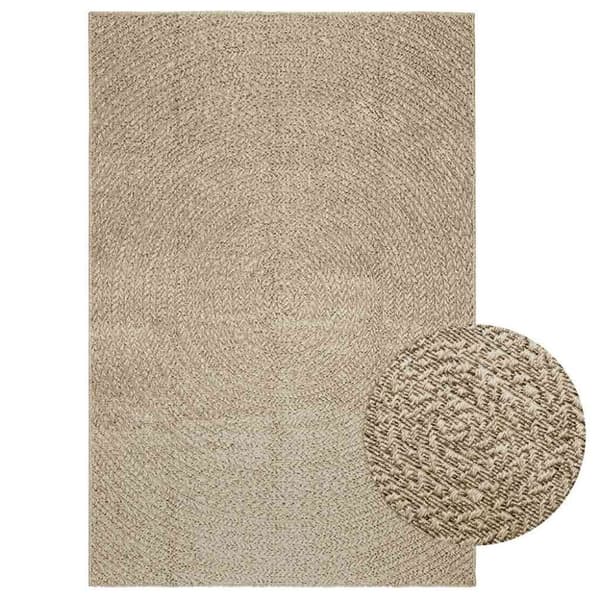 vidaXL gulvtæppe ZIZUR beige 140x200cm jute-look indendørs og udendørs