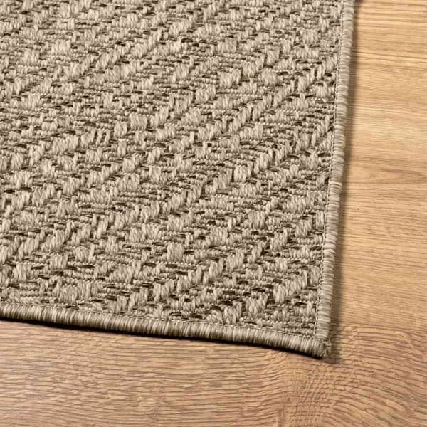 vidaXL gulvtæppe ZIZUR beige 240x340cm jute-look indendørs og udendørs
