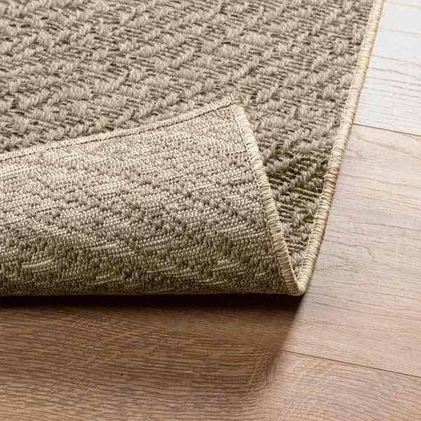 vidaXL gulvtæppe ZIZUR beige 240x340cm jute-look indendørs og udendørs