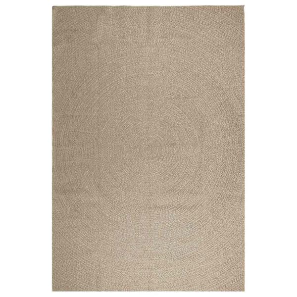 vidaXL gulvtæppe ZIZUR beige 240x340cm jute-look indendørs og udendørs