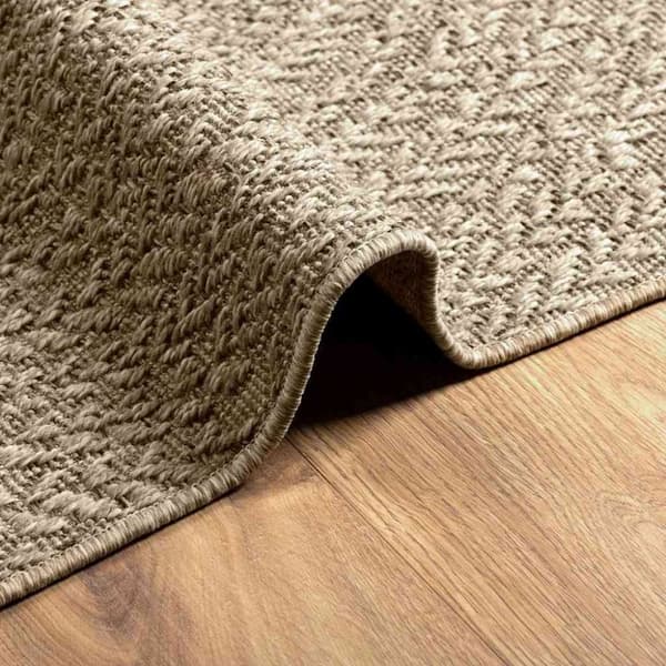 vidaXL Matta ZIZUR beige 240x340 cm jutelook inomhus och utomhus