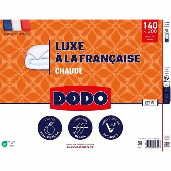 Täcke DODO VOLUPT'AIR Vit 350 g/m² 140 x 200 cm (1 Delar)
